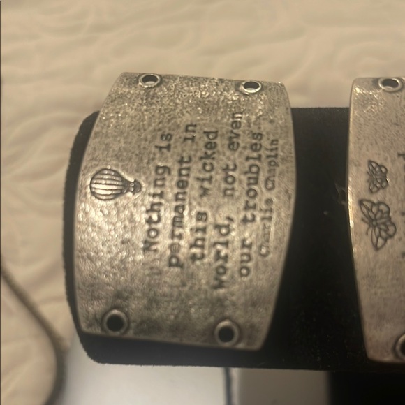 Inspirational Silver Cuff Bracelets - Picture 2 of 7